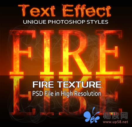 PS文字样式 火焰文字样式免费下载