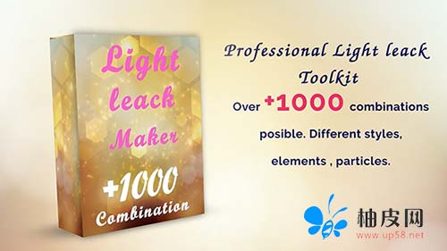 AE模板-1000种炫光耀斑漏光效果生成工具包 Ultimate Light Leak Maker
