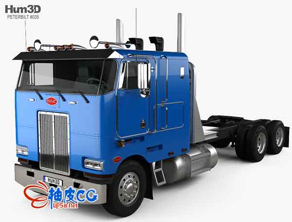 彼得比尔特peterbilt362 tractor truck 2002型重卡牵引车c4d模型