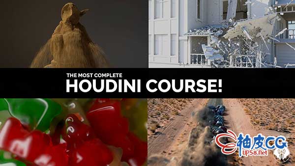 Houdini降雨沙子火花破坏爆炸烟雾液体FX视觉特效模拟高手视频教程