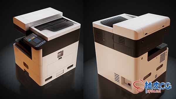 3DSMAX / FBX / OBJ办公室打印机3D模型