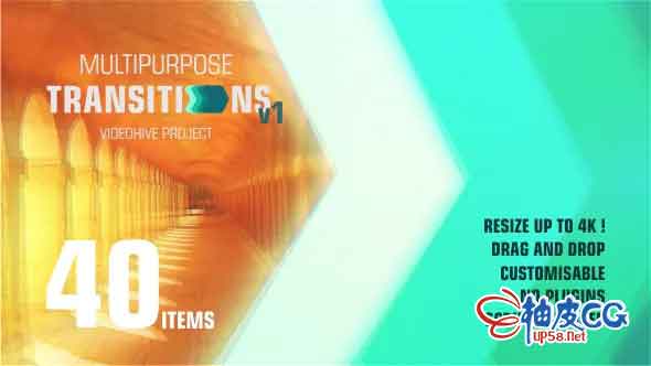 AE模板 电影视频多用途无缝转场套件 Multipurpose Transitions