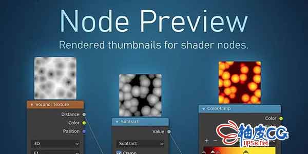 Blender节点预览缩略图插件Node Preview 1.2 for Blender 2.8x-2.92