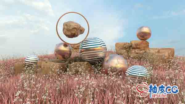 C4D制作景观3D场景模型技术视频教程