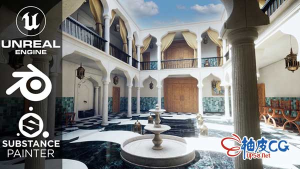 UE5虚幻引擎Unreal Engine 5创建摩洛哥 Riad 环境全流程视频教程