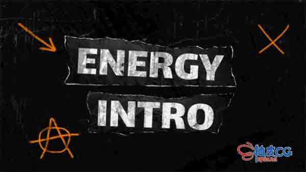 AE模板 街头摇滚风促销电视节目开场视频 Unreal Energy Intro