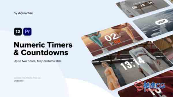 Pr预设 12个精美计数器倒计时工具包 Numeric Timers & Countdowns