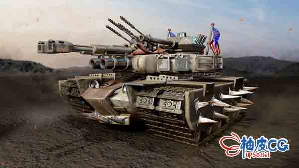 3DSMAX疯狂坦克3D模型 Insane tank