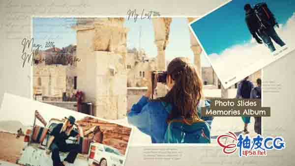 AE模板 婚礼周年旅游回忆相册照片展示 Photo Memories Slideshow