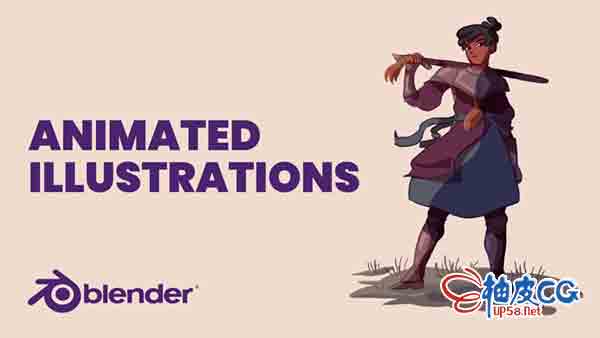 Blender制作小冒险家角色插画视频教程