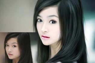 在photoshop中将漂亮妹子照片转成手绘效果的视频教程