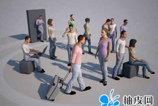 C4D虚拟场景人物运动模型插件 People In Motion v2 R17/R18 Win/Mac