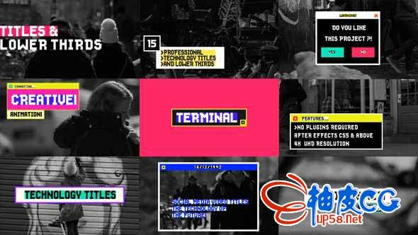 AE模板-独特企业标题排版Titles-And-Lower-Thirds