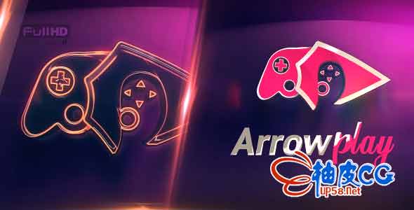 AE模板 企业公司黑暗霓虹灯徽标展示视频Neon Logo Action