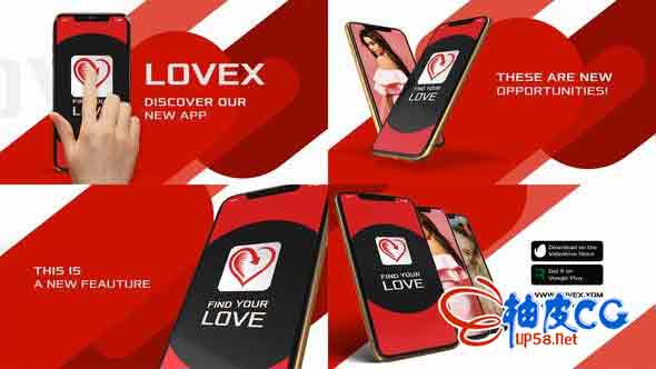 AE模板 iPhone手机APP应用程序推广包装视频app promo xs