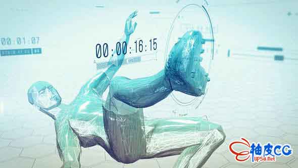 AE模板 现代足球三维模型角色演绎视频 Modern Soccer Opener