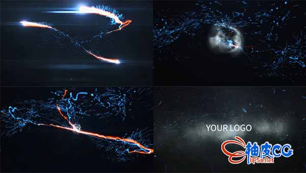 AE模板-能量粒子企业LOGO展示片头