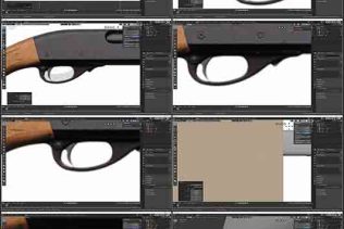 Blender 2.8视频教程 制作散弹枪3D建模实例+练习文件