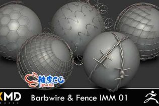 铁丝网和栅栏围栏ZBrush笔刷套件
