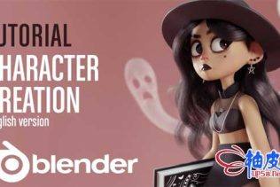 Blender中创建卡通女孩角色3D模型视频教程