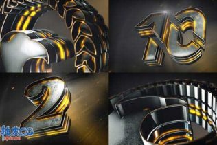 AE模板 震憾3D跨年倒计时公司企业片头动画Epic Logo Reveal And Countdown
