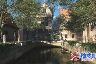 Blender搭建城堡建筑和自然3D环境全程视频教程