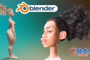 Blender创建卡通女性人物角色3D模型视频教程