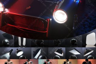 C4D Redshift产品设计艺术效果渲染摄影棚舞台HDRI照明场景预设库