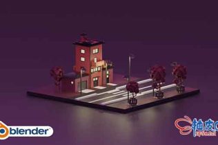 Blender创建低模等轴侧3D模型视频教程