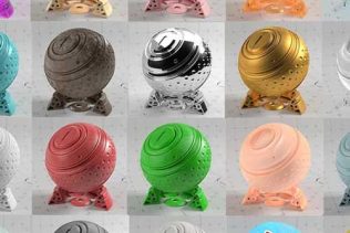 30+种C4D / Redshift金属塑料半透明材质球预设