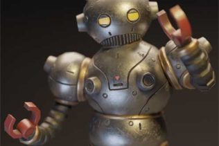 Blender / Substance Painter创建复古机器人3D模型视频教程