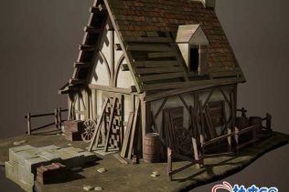 Blender创建游戏风格逼真木屋视频教程