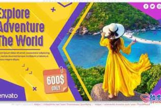AE模板 旅行社旅游频道个人世界旅游宣传视频 World Tour Destination Promo