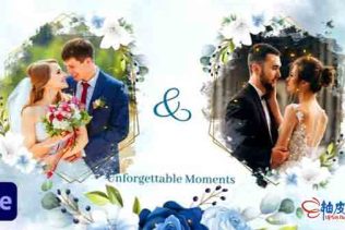 AE模板 水彩和花卉婚礼照片相册幻灯展示 WaterColor and Floral Wedding Slideshow