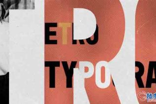 AE模板 现代时尚复古排版文本动画片头 Retro Typography Intro