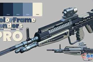 Blender插件-多彩线框渲染专业工具 Colorframe Renders Pro