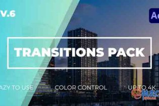 AE模板 16个电影幻灯片平滑过渡工具包 Transitions Pack