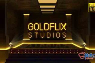 AE模板 颁奖典礼电影标题介绍预告片 Golden Studio Opener