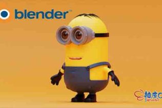 Blender创建3D小黄人模型与渲染教程（中文字幕）