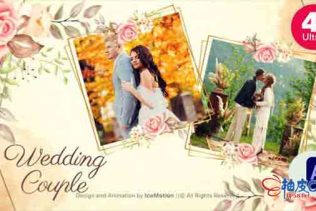 AE模板 4K高清优雅花卉婚礼邀请视频 Wedding Invitation Slideshow