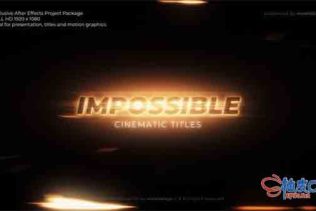 AE模板 电影记录片标题开场视频 Impossible Cinematic Titles