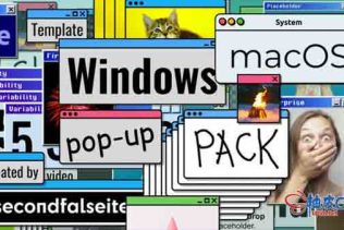 AE模板 电脑屏幕界面弹出报警窗口素材包 Windows  macOS Pop-up Pack