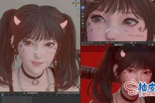 Blender创建可爱女孩3D模型视频教程