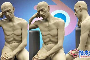 Blender解剖学大师班雕刻男性角色身体3D模型视频教程