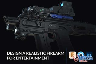 Fusion 360 / Keyshot制作逼真概念枪械3D模型效果视频教程