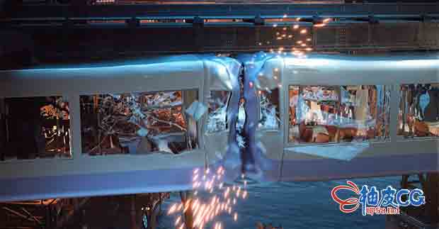 Houdini制作两火车相撞扭曲变形特效视频教程