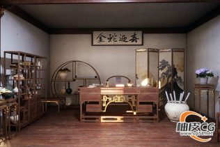 Blender / Unreal Engine创建中国传统风格房间装饰环境视频教程
