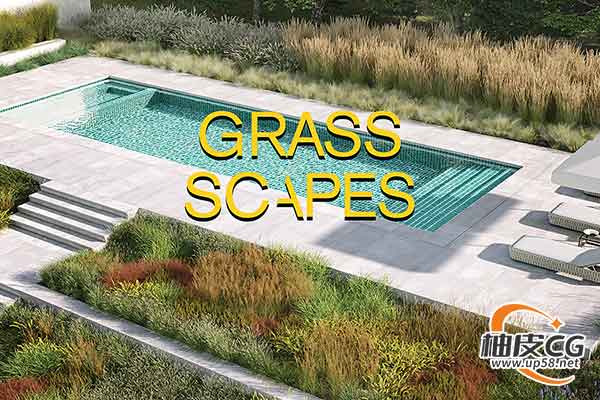 Blender逼真植物草地终极合集插件Grass Scapes