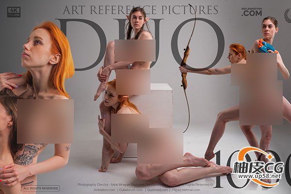 1069张双人角色艺术姿势造型参考高清图片素材