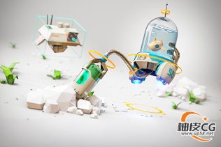 Blender创建机器人硬表面3D模型技巧视频教程